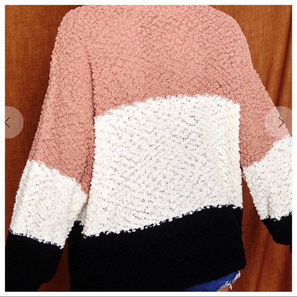 #16 Color block Fall Fabulous Popcorn Sweater - Picture 2 of 4